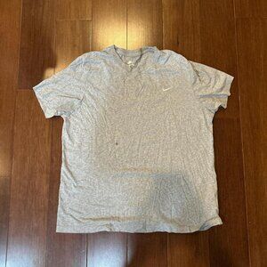 Grey Nike Dri-Fit V-neck shirt